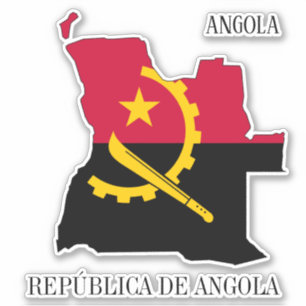 Adesivo Mapa Patriótico encantador de Angola