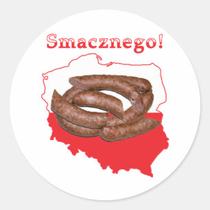Adesivo Mapa polonês de Kielbasa Smacznego