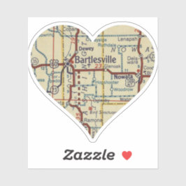 Adesivo Mapa Retroativo de Bartlesville OK