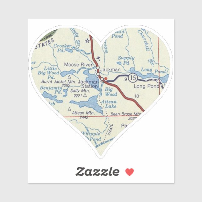 Adesivo Mapa Retroativo do Jackman Maine (Folha)