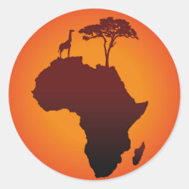 Adesivo Mapa Safari Africano - Sticker