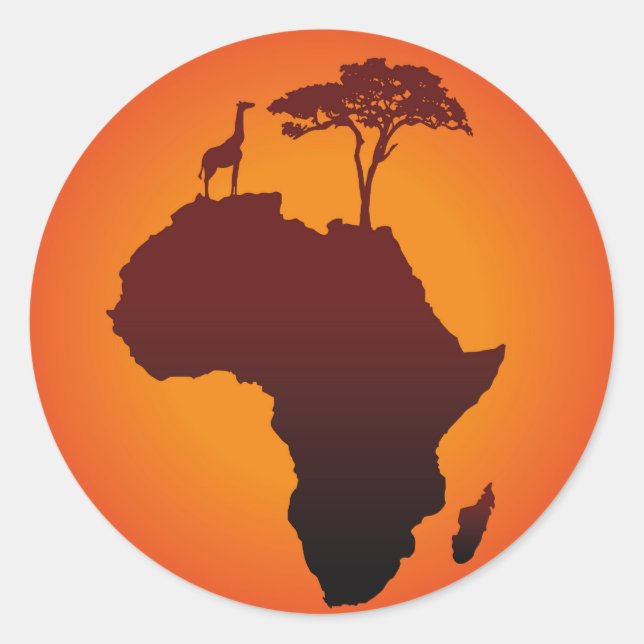 Adesivo Mapa Safari Africano - Sticker (Frente)