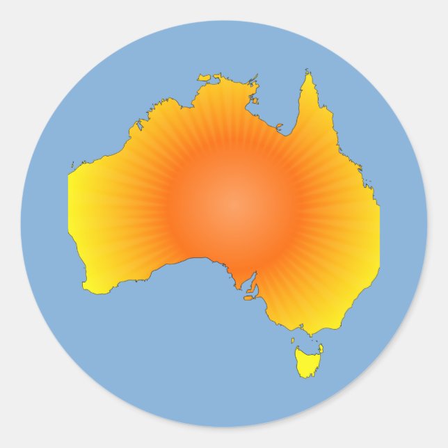 Adesivo Mapa Sunny Austrália (Frente)