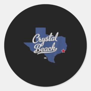 Adesivo Mapa Tx do Texas Crystal Beach