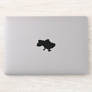 Adesivo Mapa ucraniano a preto