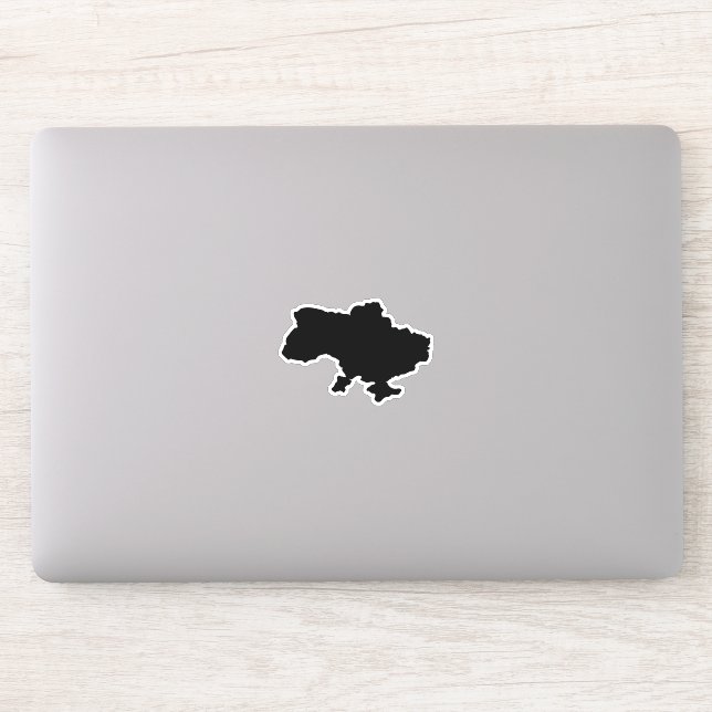 Adesivo Mapa ucraniano a preto (Computador)