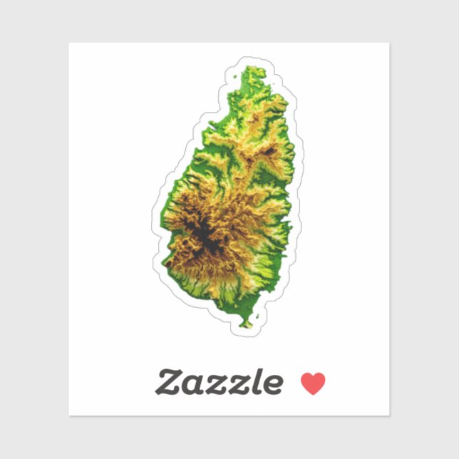 Adesivo Mapa Verde da rua Lúcia (Folha)