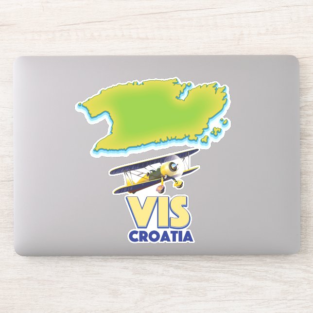 Adesivo Mapa Vis Croácia (Computador)