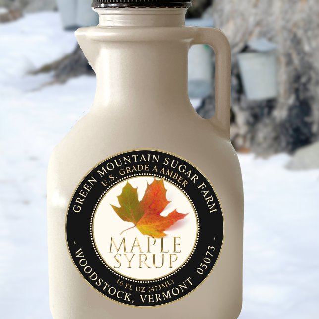 Adesivo Maple Colorful Maple Leaf Dotted Border (Criador carregado)