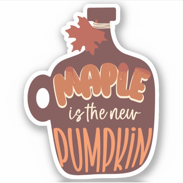 Adesivo Maple É O Novo Vinheta De Tipografia Da Pumpkin (Frente)