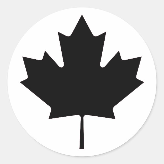 Adesivo Maple Leaf Black Transp The MUSEUM Zazzle Gifts (Frente)