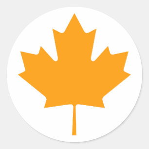 Adesivo Maple Leaf OrangeTransp O MUSEUM Zazzle Dons