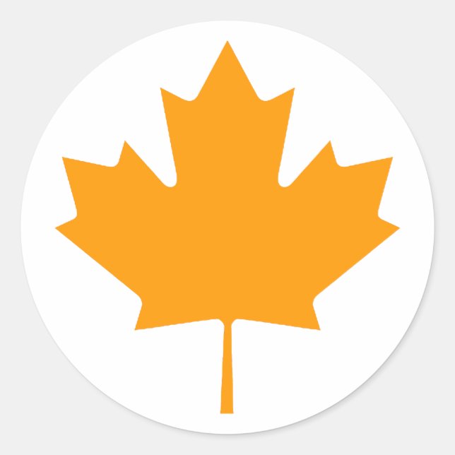 Adesivo Maple Leaf OrangeTransp O MUSEUM Zazzle Dons (Frente)