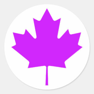 Adesivo Maple Leaf PurpleTransp The MUSEUM Zazzle Gifts