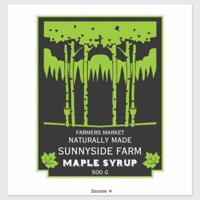 Adesivo Maple Syrup Farmers Market (Folha)
