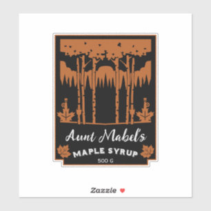 Adesivo Maple Syrup Home Editável