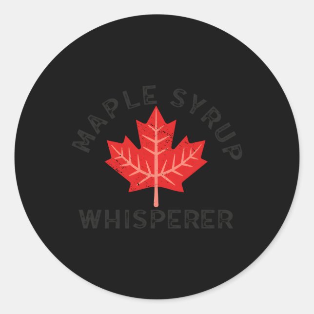 Adesivo Maple Syrup Whisperer Canada Maple Tree Syrup Mapl (Frente)