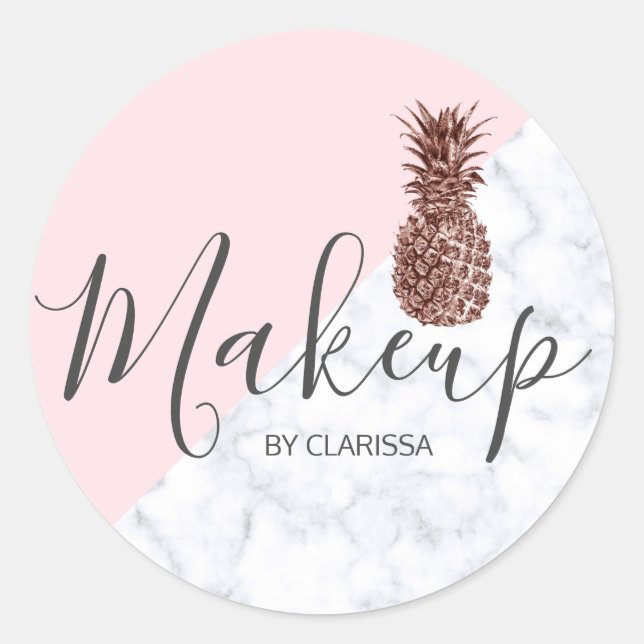 Adesivo Maquete rosa-abacaxi-rosa-elegante moderno (Frente)