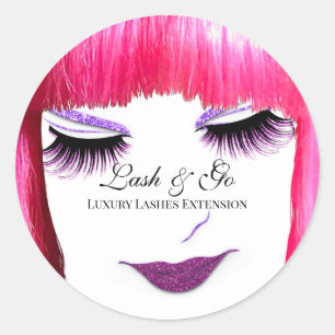 Adesivo Maquiagem Artista Lash Extension Lábios cor-de-ro