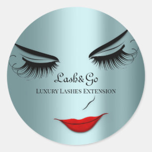 Adesivo Maquiagem Artista Lashes Produto Lábios Azul