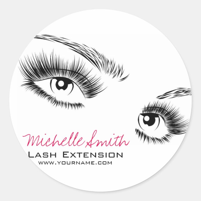 Adesivo Maquiagem Chic de Eyelashes Preto e Branco Minimal (Frente)