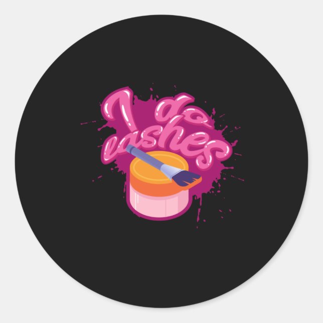 Adesivo Maquiagem - Eu Faço Lashes - Para Beleza (Frente)