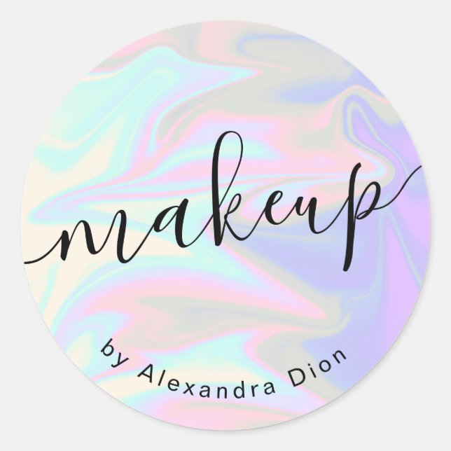 Adesivo maquiagem holográfica na moda moderna do pintinho  (Frente)