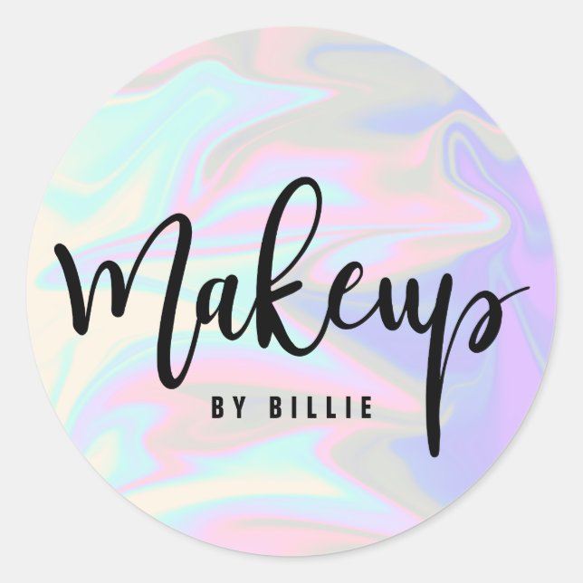 Adesivo maquiagem holográfica na moda moderna do pintinho  (Frente)