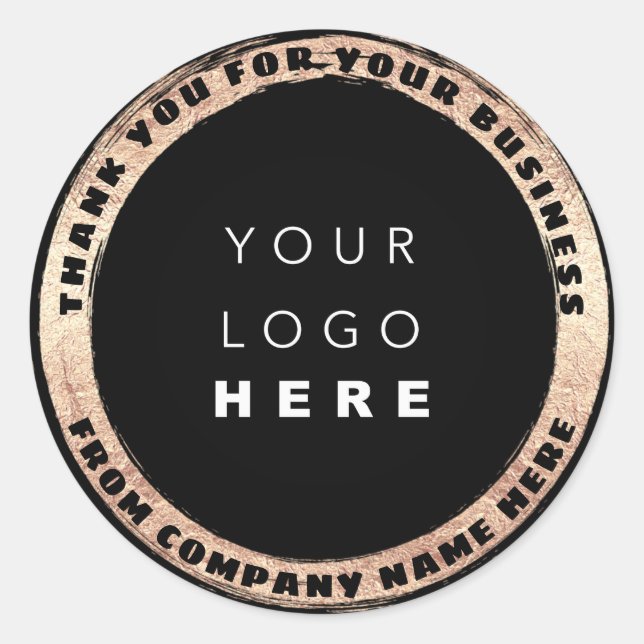 Adesivo Maquiagem online Logotipo de Obrigado Cosmético Pa (Frente)