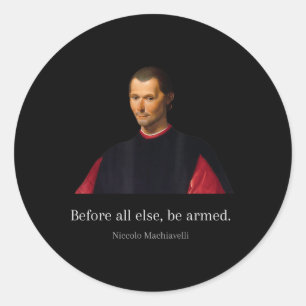 Adesivo Maquiavelli Cita Arte Da Guerra Sábio Maquiavélico