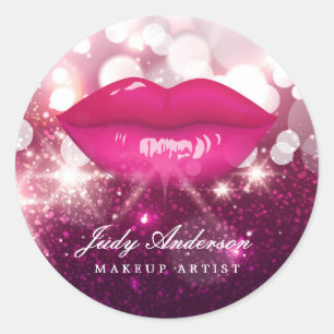 Adesivo Maquilhador vermelho dos lábios Sparkling
