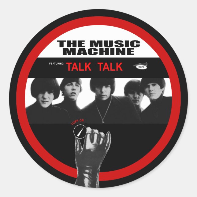 Adesivo Máquina da música: Gire sobre (Frente)