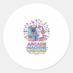 Adesivo Máquina de Arcade de Unicórnio Arte de Unicórnio P