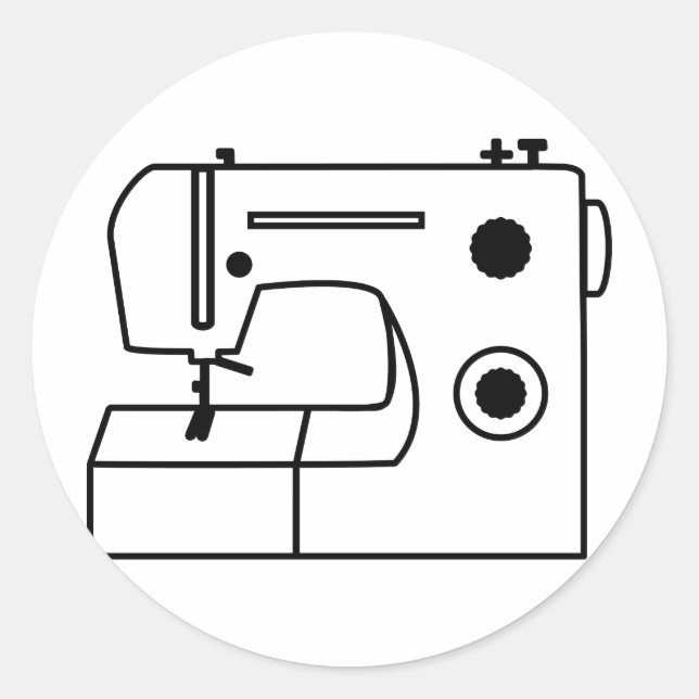 Adesivo Máquina de coser (Frente)