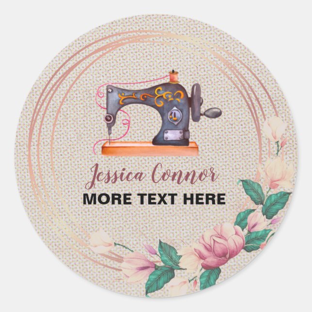 Adesivo Máquina de costura Creme esbranquiçado Fundo (Frente)