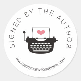 Adesivo Máquina de escrever bonita assinada pelo autor