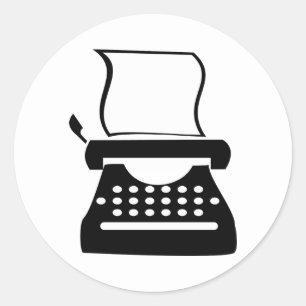 Adesivo Máquina de escrever manual - Escrevendo escolar a