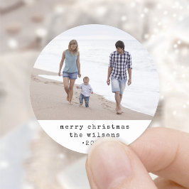 Adesivo Máquina de escrever minimalista moderna Foto feliz