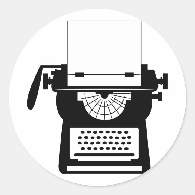 Adesivo Máquina de escrever Vintage (Frente)