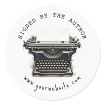 Máquina de escrever vintage preta assinada pelo au