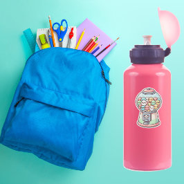 Adesivo Máquina de Gumball, Aquarela, Engraçada, Colorida