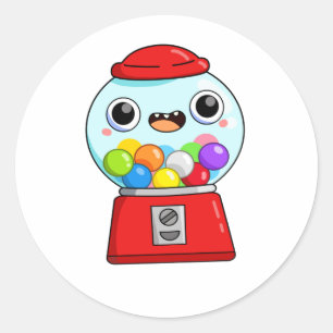 Adesivo Máquina de Gumball de Kawaii