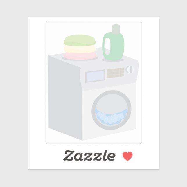 Adesivo Máquina de lavagem (Folha)