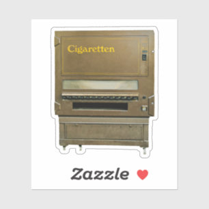 Adesivo Máquina de Venda de Cigarros Antiga