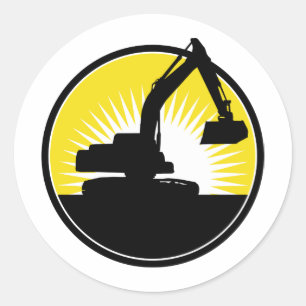 Adesivo máquina escavadora do escavador mecânico