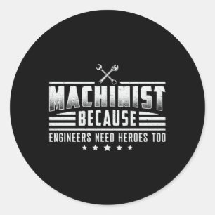 Adesivo Máquina Machinista CNC Machinist - Ideia de Prese