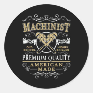 Adesivo Máquina Mecânica CNC Machinist - Máquina Presen