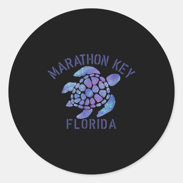 Adesivo Marathon Key, Fl Beach Design _ Presente de Tartar (Frente)