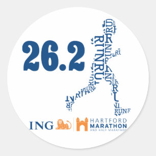 Adesivo Maratona de Hartford: 26,2