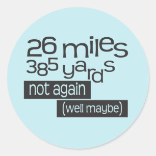 Adesivo Maratona Funny 26 milhas 385 metros © Stickers